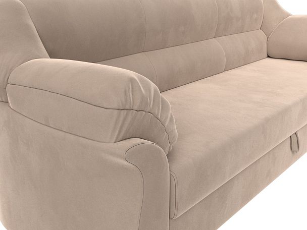 Диван прямой Карнелла (полностью велюр бежевый) - Вид 4