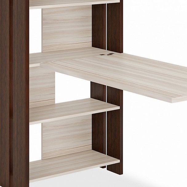 Стол компьютерный Домино Лайт СТЛ-ОВ+С120Прям без тумбы Венге/Карамель - Вид 3