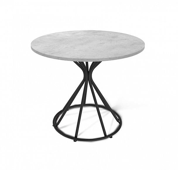 Стол Sheffilton SHT-TU4-1/TT 90 ЛДСП черный муар/бетон чикаго светло-серый - Вид 2