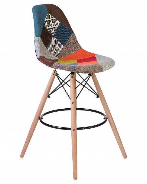 Стул барный DOBRIN DSW BAR (ножки светлый бук, цвет сиденья мозаика) - Вид 2