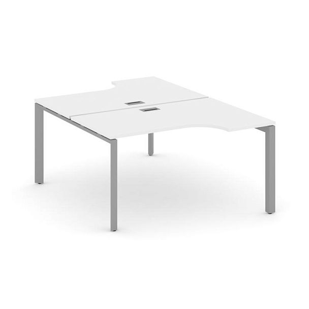 Style Project Next Рабочая станция эргономичная SN-59P.DRPA-021 Белый/Металл Серый/Серебро Заглушка 1380*1632/1992*750 - Вид 1