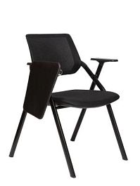 Стул / Step M / черный пластик / черная сетка / черная ткань/ пюпитр - Фото предпросмотра