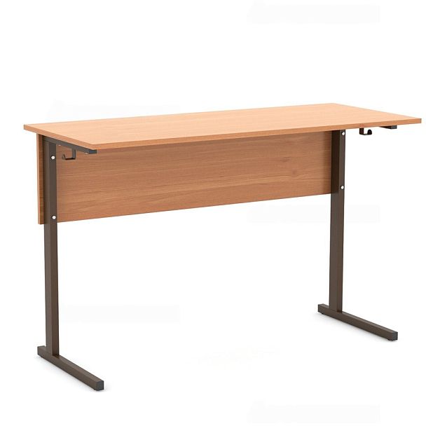 Стол ученический 110В, нерегулируемый, 2-местный на прямоугольной трубе (м/к Коричневый, Серый, Черный), гр.7 - Вид 5