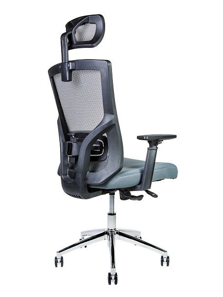 Кресло Гарда SL / черный пластик / серая сетка / серая сидушка - Вид 4