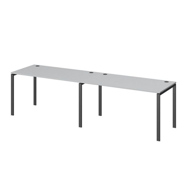 Бенч линейный на 2 рабочих места АМБЛ-005 Серый/Антрацит 3600x730x760 Арго-М - Вид 1