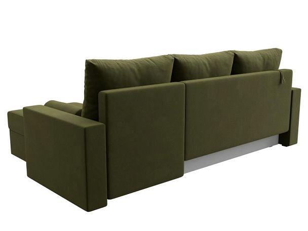 Диван угловой Верона Лайт угол правый (полностью вмикровельвет зеленый) - Вид 6