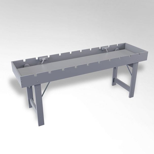 Стол для чистки оружия массив RAL 7001, ПР № 333 - Вид 1