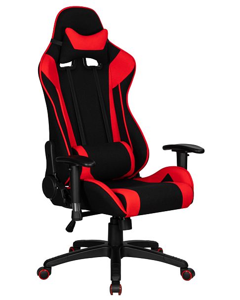 Кресло игровое DOBRIN DALLAS (черно-красная ткань) - Вид 1