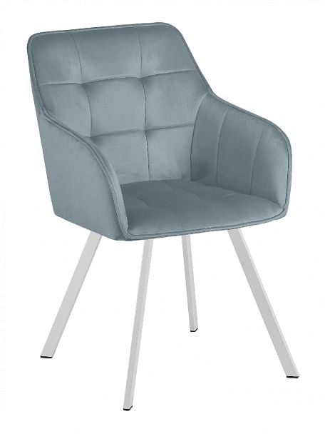 Кресло поворотное Мони, Confetti dusty blue/белый - Вид 4