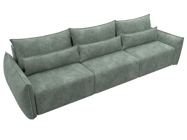 Диван прямой Лига-051 НПБ Лонг Велюр зеленый - Вид 6
