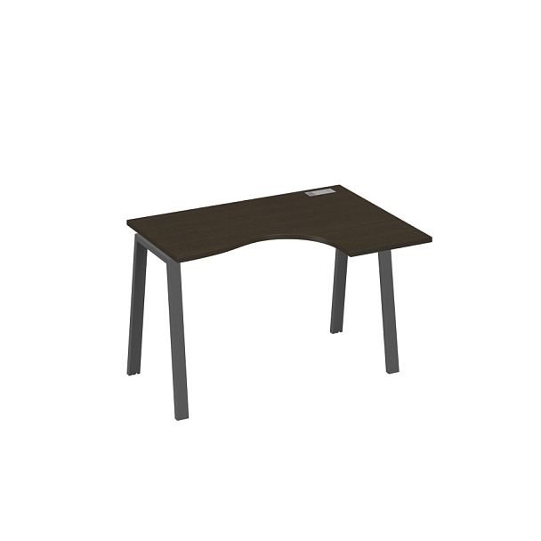 Стол эргономичный правый "Классика" на металлокаркасе TRE A4 А4 Б3 032 БП венге / металлокаркас антрацит - Вид 1