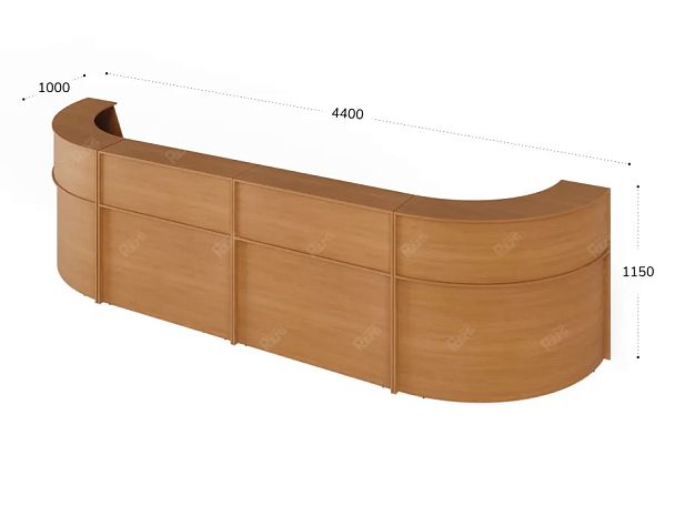 ЛАЙТ / LIGHT RLG072 Двойной ресепшн 440x100x115 Вишня - Вид 3