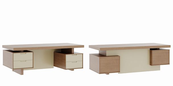 Стол письменный с тумбами малыми Concept 220x100x76 дуб капучино - Вид 1