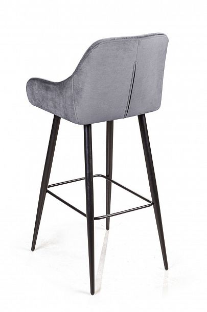 Стул барный Robert, бархат светло-серый 26 - Вид 4