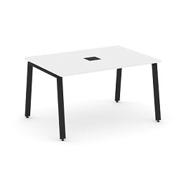 Стайл Проджект Стол переговорный SN-6A.SPRG-001 Белый/Металл Черный 980*980*750 - Фото предпросмотра