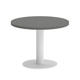 Home Office Стол журнальный круглый VR.SP-5-60.1G Металлик/Белый металл 600*600*450 - Фото предпросмотра