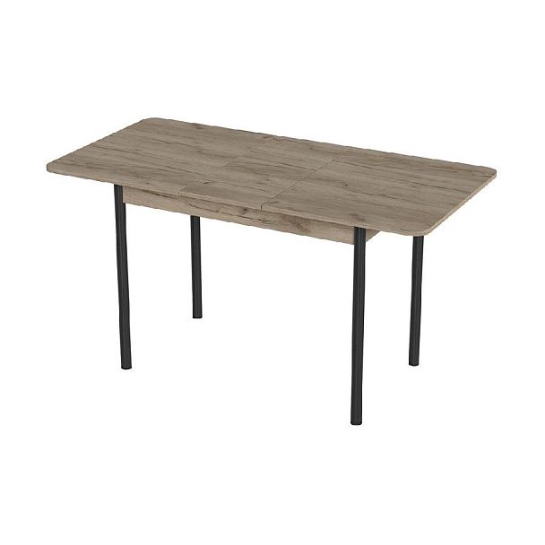 Стол Лион 2 ЛДСП (Подстолье прямое черное) НЕ ВЫБИРАТЬ Дуб крафт серый - Вид 2