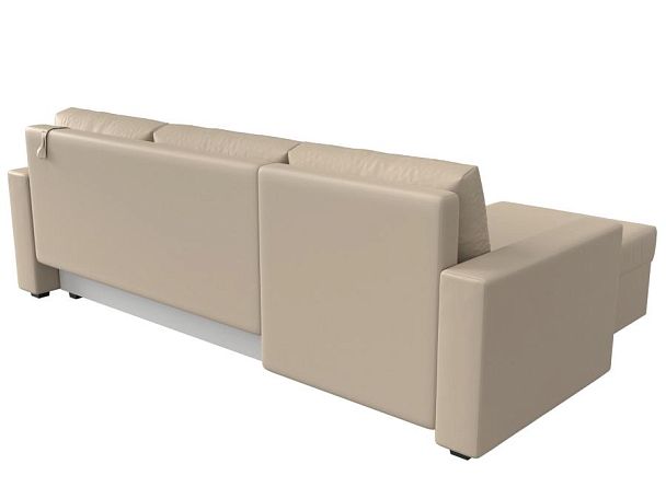 Угловой диван Траумберг Лайт левый (полностью экокожа бежевая) - Вид 6