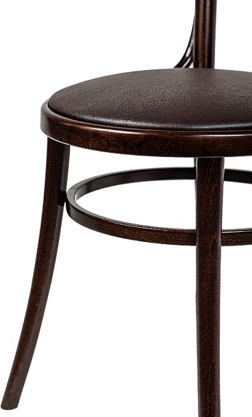 Стул деревянный венский Милем темный орех/коричневая экокожа - Вид 7