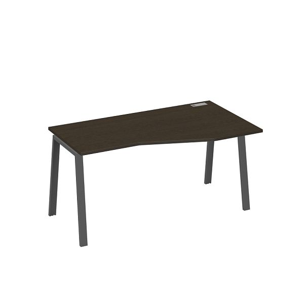 Стол эргономичный правый "Техно" на металлокаркасе TRE A4 А4 Б3 066 БП венге / металлокаркас антрацит - Вид 1