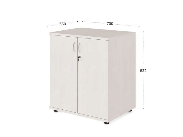 UNITY РШ3-12Г ДУБ МОЛОЧНЫЙ Закрытый шкаф 730х550х832 - Вид 1