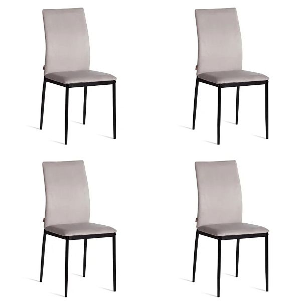 Стул Капри/Capri (мод.BC565-DC)/1 шт. в упаковке, металл, флок, Light grey (светло-серый) HLR14 / черный - Вид 11