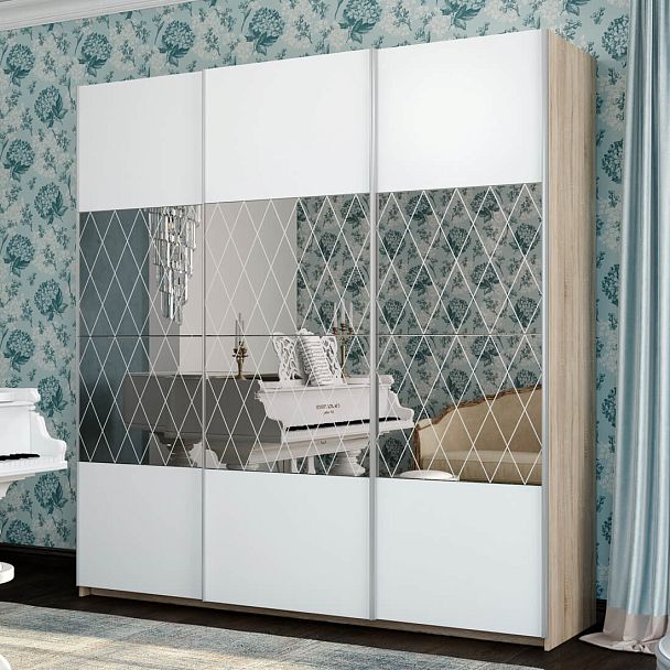 Fortune-14 2400х2300х650 сонома/сонома/белый+з.№5 - Вид 2