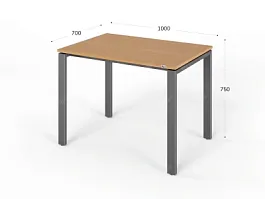 UNITY РМС7-10 БУК Стол на металлокаркасе прямой 1000х700х750 - Фото предпросмотра