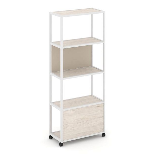 Shelf Mobile Стеллаж 5 уровней 1 секция VR.LT-STK-503.10 Денвер Светлый/Металл Белый/W-04 1000*400*2000 - Вид 2