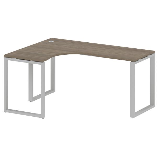 Metal System Стол криволинейный левый на О-образном м/к БО.СА-4 (L) Вяз/Серый металл 1600*1200*750 - Вид 1
