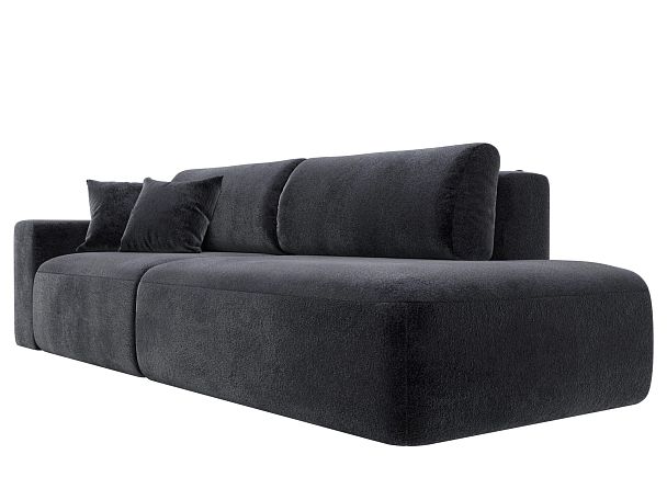 Диван прямой Лига-036 НПБ Модерн подлокотник слева Велюр серый - Вид 3