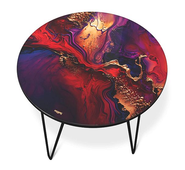 Столик журнальный Sheffilton SHT-CT27 амарантовый/черный муар - Вид 4