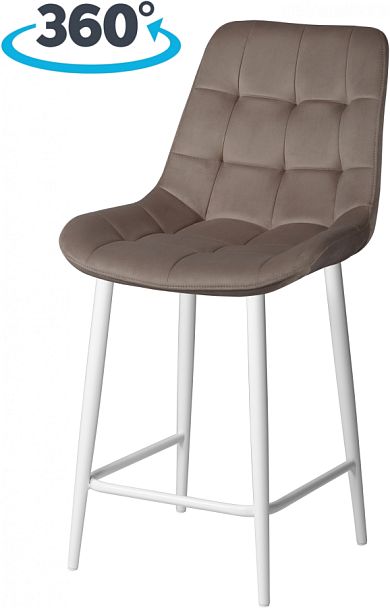 Комплект полубарных поворотных стульев Эйден, Confetti mocco/белый, 2 шт. - Вид 1