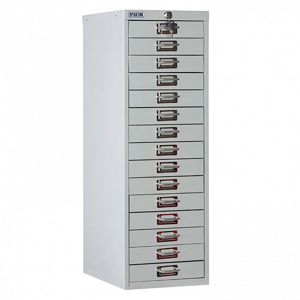 Шкаф металлический для документов ПРАКТИК "MDC-A4/910/15", 15 ящиков, 910х277х405 мм, собранный - Вид 2