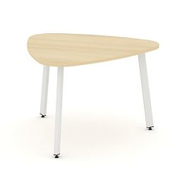 Стайл Проджект Стол переговорный SN-6.SPRG-71.3 Акация Лорка/Металл Белый 1200*1200*750 - Фото предпросмотра