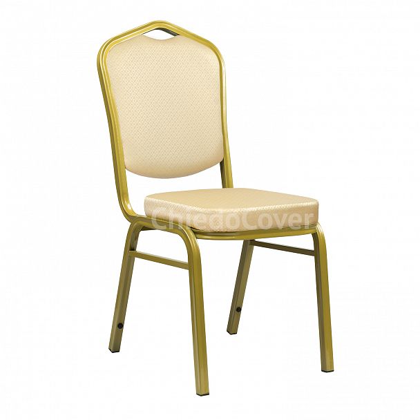 Стул Хит 25мм - золото, кросс бежевый, стопируемый - Вид 2