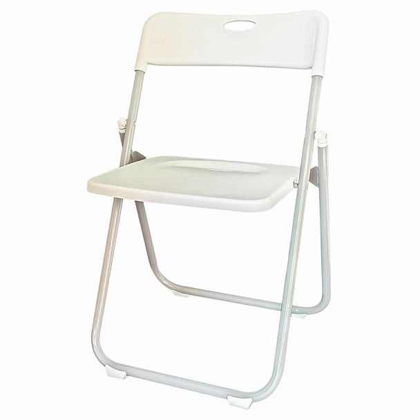 Стулья складные BRABIX "Golf Lite CF-017", КОМПЛЕКТ 4шт., серебристый каркас, пластик, белый, 533035 - Вид 3