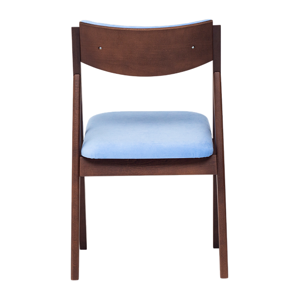 Стул раскладной Clack,  мягкая спинка, велюр Teddy 311, каркас бук морилка старинный орех - Вид 5