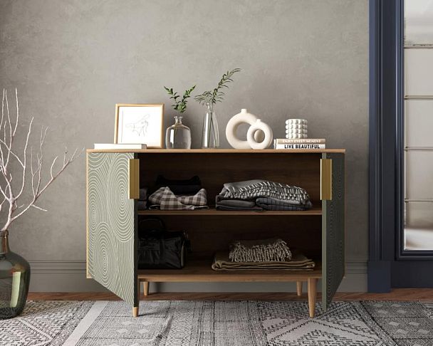 Комод с двумя дверками Line R18/browngrey - Вид 2