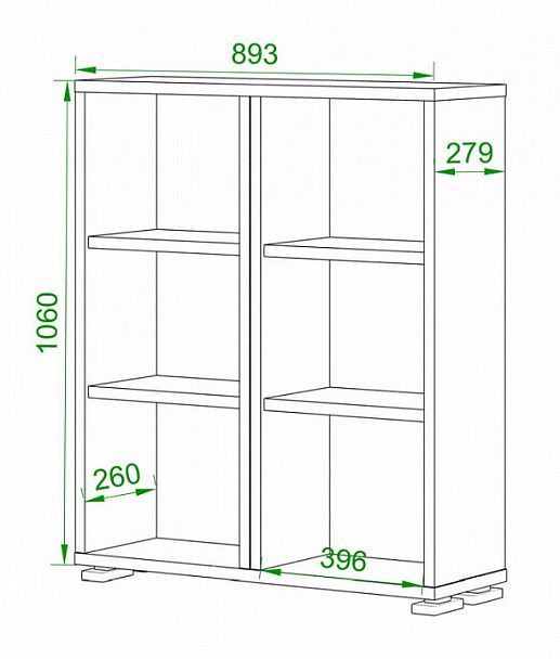 Стеллаж Домино ПУ-50-1 Шамони - Вид 2