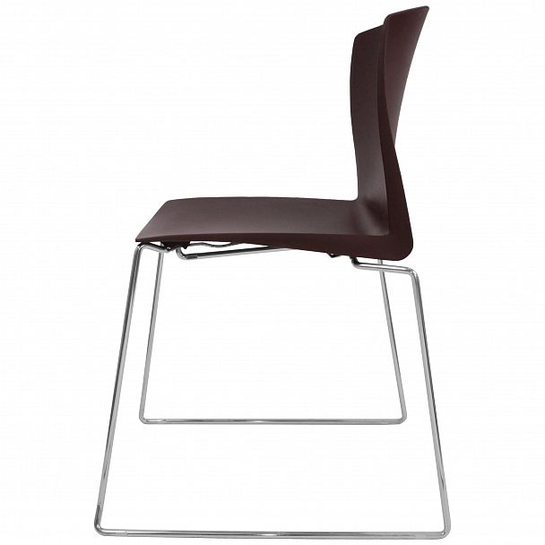 Стул Pull (пруток) каркас Хром, коричневый, стопируемый - Вид 3