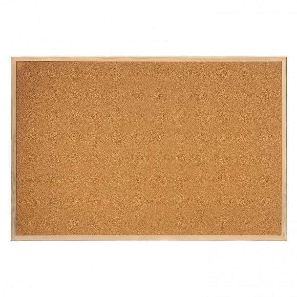 Доска пробковая для объявлений 100х150 см, деревянная рамка, ГАРАНТИЯ 10 ЛЕТ, РОССИЯ, BRAUBERG, 238180 - Вид 2