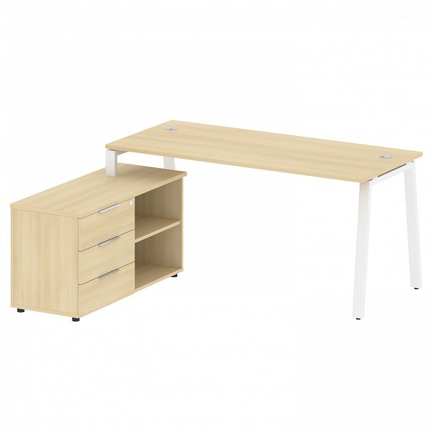 Рабочая станция "Metal System" БА.РС-СТС-2.4 акация/белый - Вид 2
