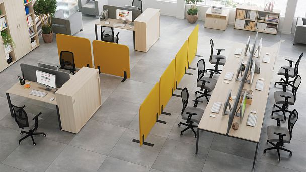 Стол письменный на металлоопорах Trend Metal 140x72x75 орех - Вид 2