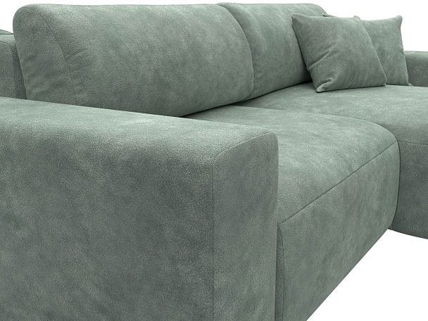 Диван угловой Лига-036 НПБ Классик правый угол Велюр зеленый - Вид 4