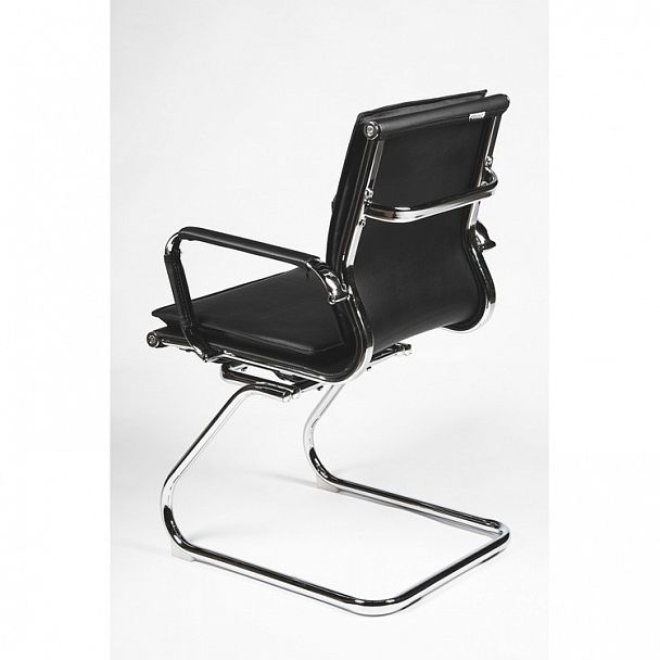 Кресло Харман CF / (black) хром / черная экокожа - Вид 5