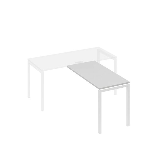 Брифинг-приставка металлокаркас DUE A4 А4 Б2 072 БП серый / металлокаркас белый - Вид 1