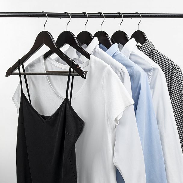 Вешалки-плечики с антикользящими накладками, КОМПЛЕКТ 3 штуки, размер 48-50, дерево, BRABIX, 607476 - Вид 10