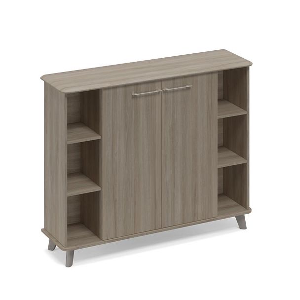 Шкаф средний полузакрытый греденция Time metal ТМ 342 МП/ВЛ/ВЛ вяз либерти - Вид 1