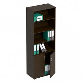Шкаф для документов полузакрытый "Формула" ФР 371 венге темный - Фото предпросмотра